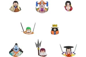 YJacuing 8PCS/Set 1.8" Anime Mini Action Figures Building Blocks, Miniature Figurines Toys Cake Toppers (OP V)