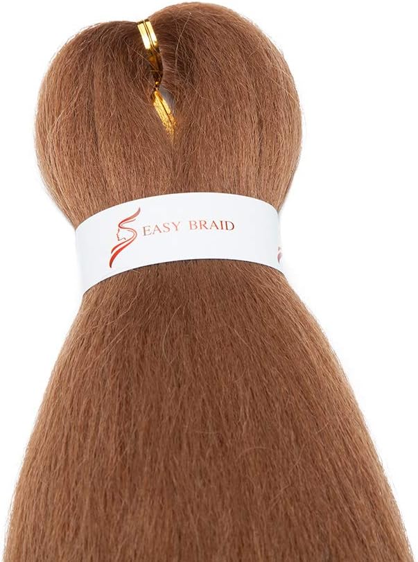 26 inches Easy Braids Pre-stretched Yaki Braiding Hair 6PC-540g #Auburn Crochet Hair Extension Synthetic Hair Hot Water Setting - Image 5