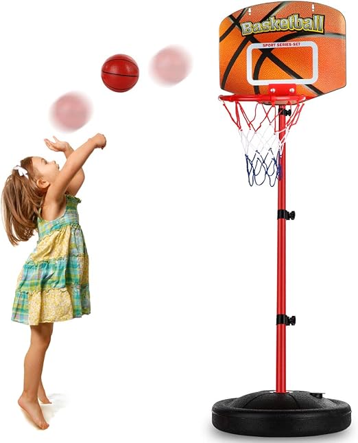 Amazon Com Aro De Baloncesto Para Ninos Pequenos Altura Ajustable De 2 5 Pies A 5 1 Pies Mini Porteria De Baloncesto Para Interiores Con Bomba De Bola Para Bebes Ninos Ninas Juego Al Aire