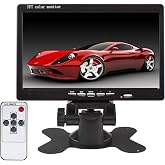 Vehicle On-Dash Backup Monitor, 7" Digital HD Car TFT LCD Color Screen Display with 2 Video Input for Rear View Camera