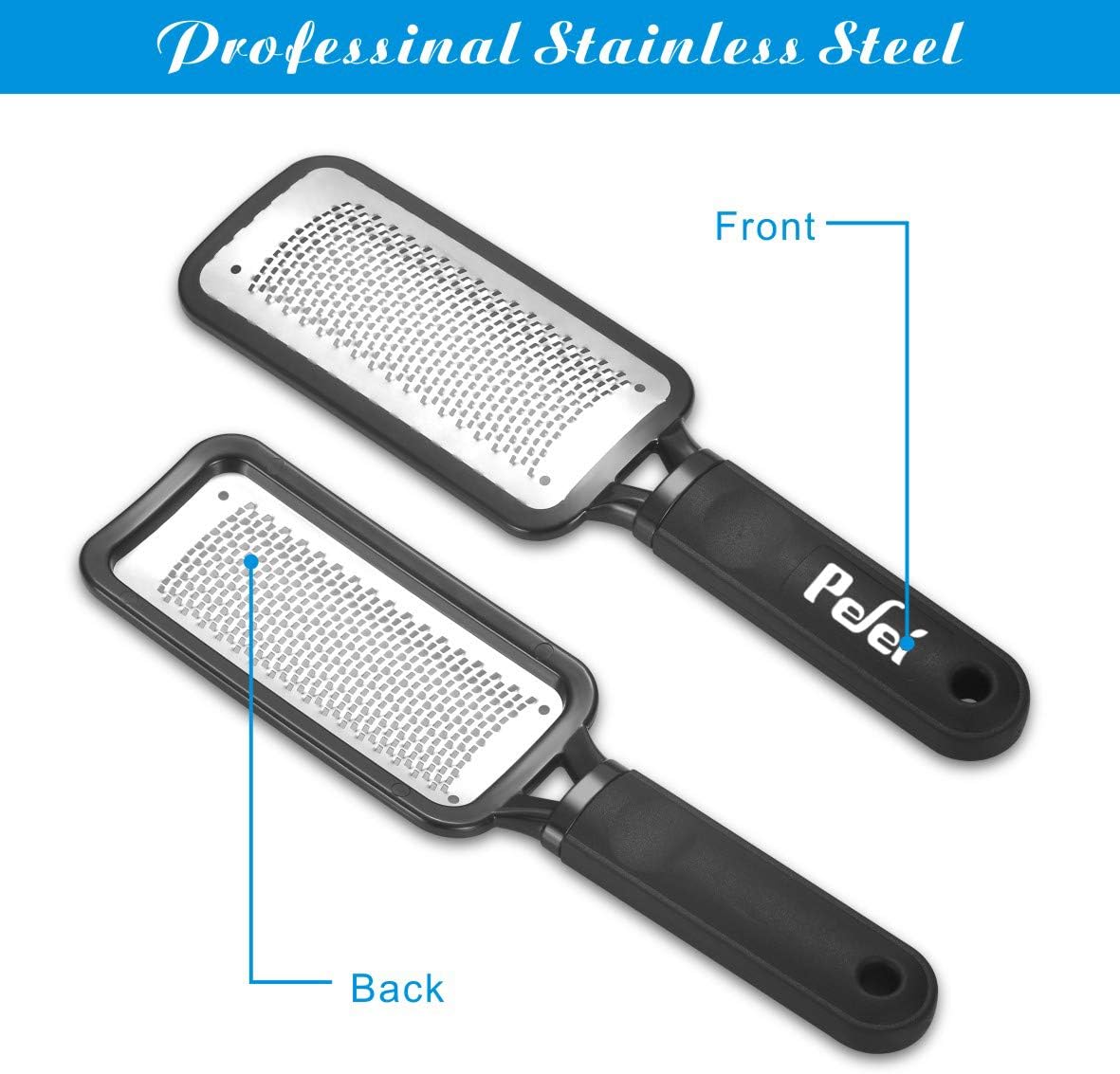 Colossal Pedicure Rasp Foot File, Professional Foot Care Pedicure Stainless Steel File to Removes Hard Skin, Can Be Used On Both Dry and Wet Feet: Health & Personal Care