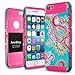 iPhone 6/6s Case,AnnBay Drop Protection Soft TPU Armor Slim Shock Resistant High Impact Hard Hybrid Dual Layer Heavy Duty Case Armor Cover Case with Totem Flower Pattern for iPhone 6/6s (Hot Pink)