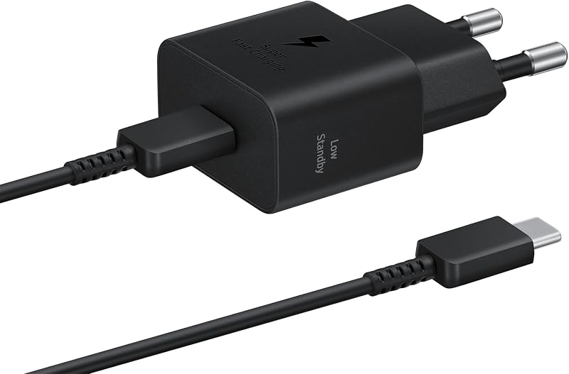 Caricabatterie Super Fast Charging (25W), Con Cavo, Black