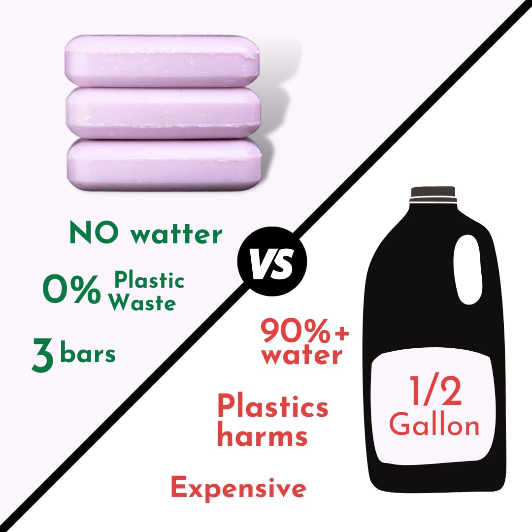 Baby Wash and Shampoo | Organic Baby Soap Bar | HYPOALLERGENIC Bath Soap Sensitive Skin | Relaxing Lavender Oil & Oatmeal | Fragrance-Free | Plastic Free | No SLS | Vegan | 2 Bars