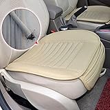 Emazon PU Leather Bamboo Charcoal Breathable Seat Cushion Cover Pad Mat for Auto Car Office Chair Beige (B)