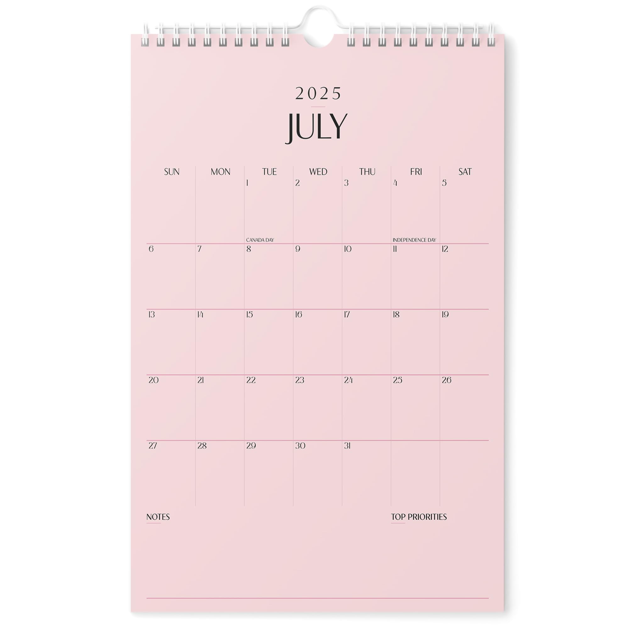 Photo 1 of Karto Wall Calendar 2025-2026 - Vertical 11x17 inch July 2025 to December 2026 - Boost Your Productivity and Easy Planning with the Aesthetic Monthly Calendar - All Pink