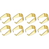 uxcell 200Pcs Pinch Clip Clasp, 5 x 10mm Pinch Clip Pendant Bail Connector Stainless Steel Pinch Bail for Pendants Jewelry Making DIY Craft, Gold