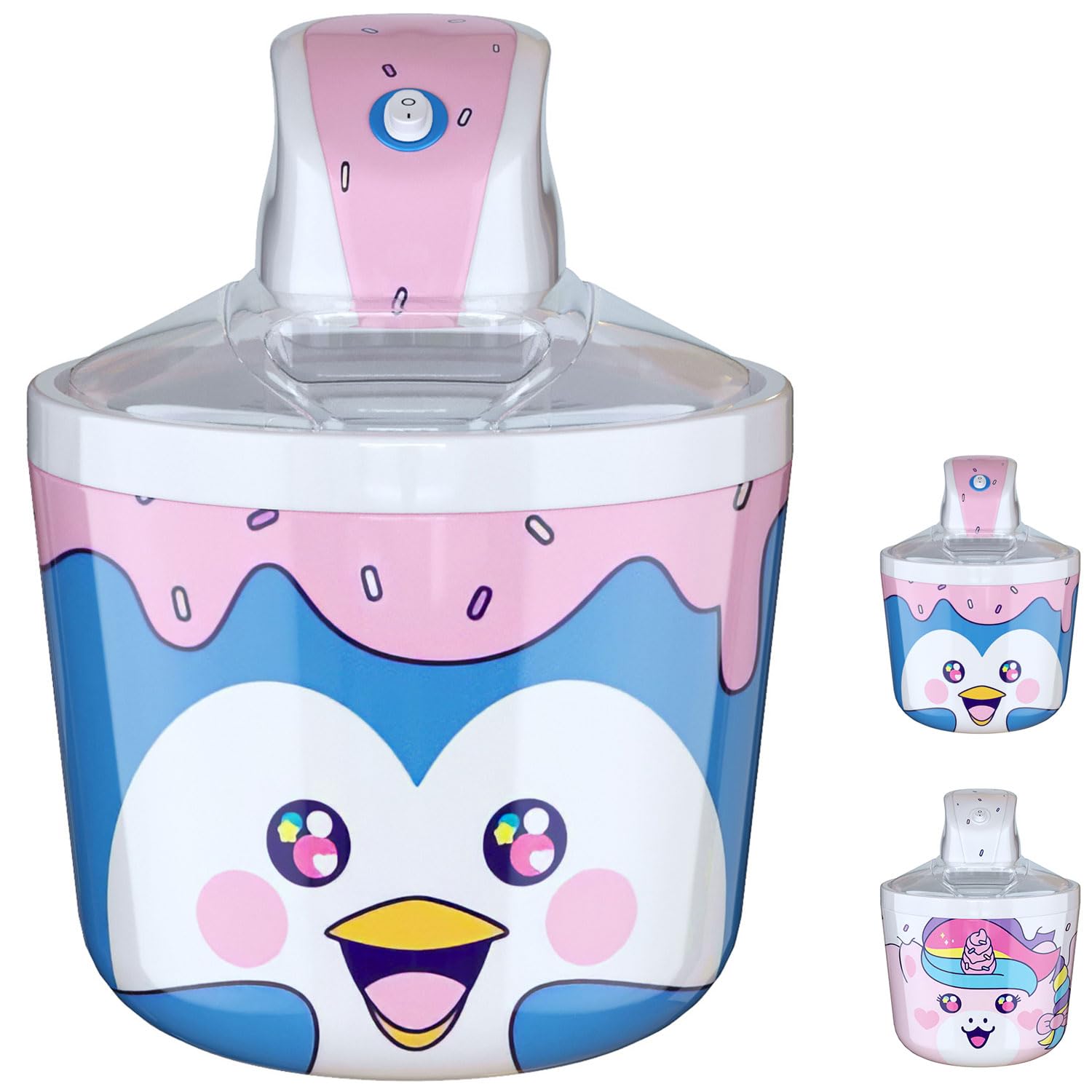 Photo 1 of 1.2 Quart Penguin Electric Ice Cream Maker Machine for Kids – Best Countertop Ice Cream Machine for Homemade Soft Serve, Sorbet, Gelato, Frozen Yogurt – Fun & Easy Desserts for Families, Easy To Clean
