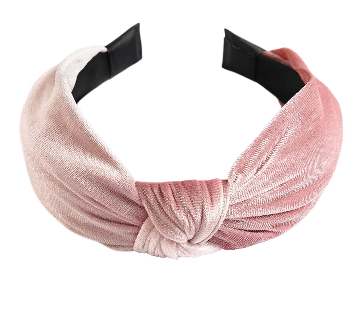 scicent Hair Accessories for Women Boho Hair Bands for Girls Vintage Elastic Headbands Velvet Head Wrap Stretchy Moisture Hairband Twisted Cute Head Band Pink