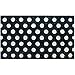Entryways White Polka Dots Handmade, Hand-Stenciled, All-Natural Coconut Fiber Coir Doormat 18