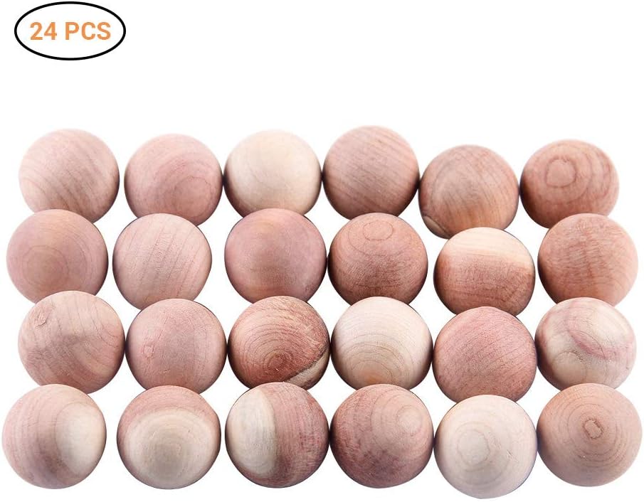 Peahop Moth Killer Natural Cedar Wood Moth Protection Balls Prevent Mould Moisture Mustiness for Drawers, Storage Boxes, Cupboards etc.