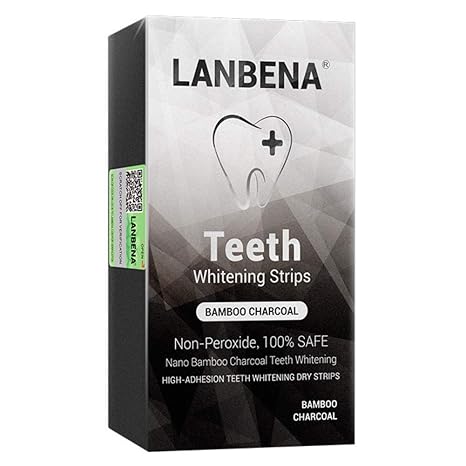 Allbestaye 7 Pair/box 3D White Stripes Bamboo Charcoal Zahnaufhellungs Bleaching Strips Zahnweiß-Streifen Whitestrips Kit Zah