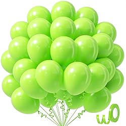 Awenztech Lime Green Balloons 12 inch, Lime Green