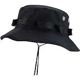 Armycrew Ripstop Tear Resistant Cotton Jungle Boonie Cap with Chin Strap