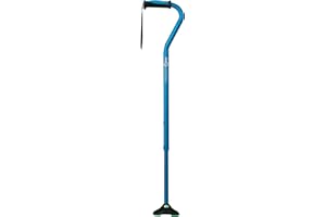 Hugo Mobility Quadpod Offset Cane with Ultra Stable Cane Tip, Aquamarine 1 count