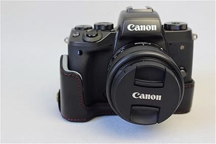 Zakao - Funda de piel sintética para cámara Canon Eos M5 (apertura ...