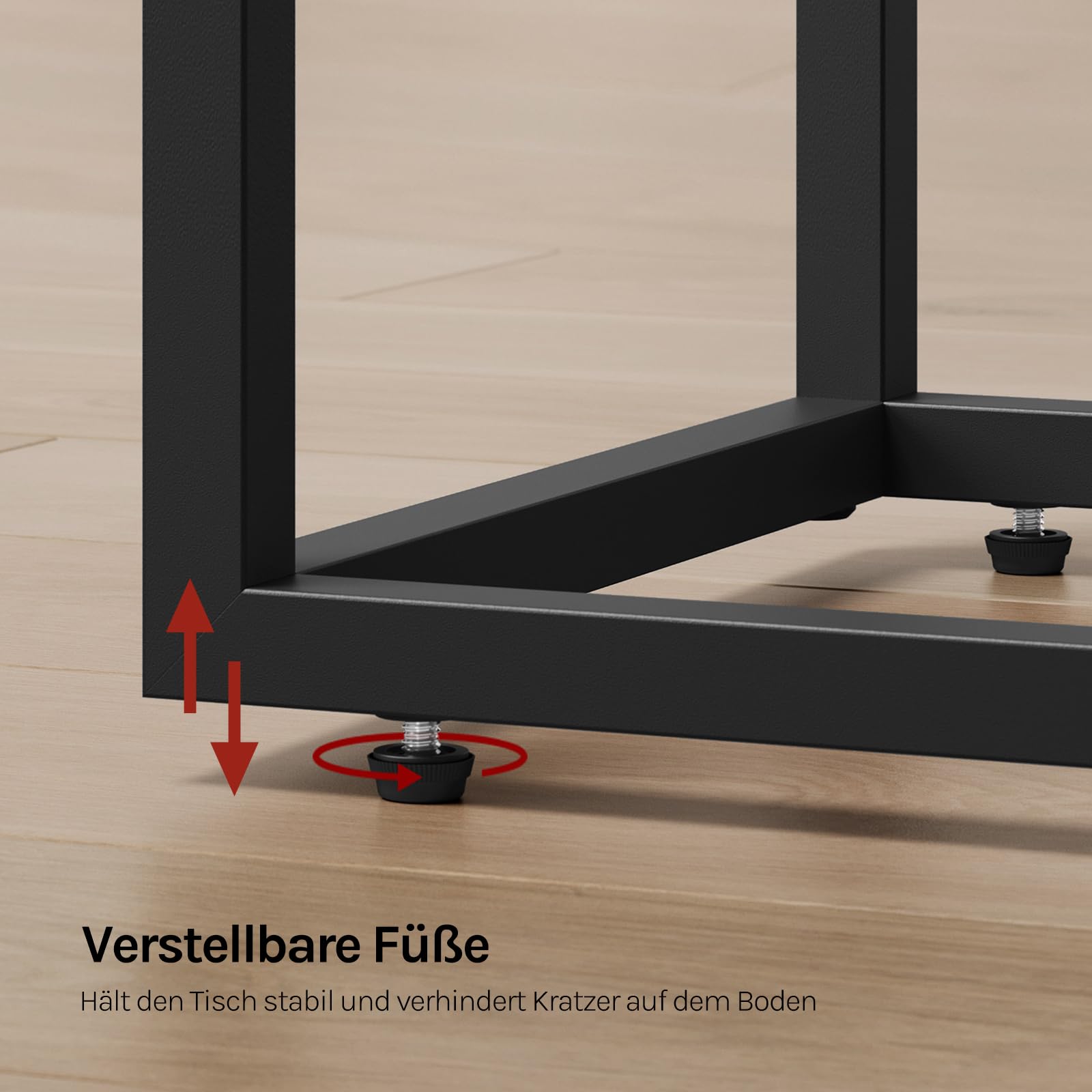 WOLTU Beistelltisch,Couchtisch C Form，Sofa Tisch mit Metallgestell 7
