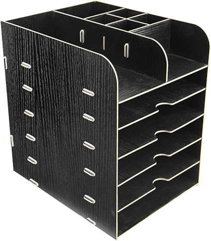 Aufbewahrungsbox, 6 Etagen, tragbarer Schreibtischsortierer, stapelbar