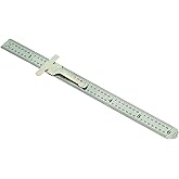 Mitutoyo 950-300, Pocket Steel Rule, 6"/150mm (1/64"/1mm), 1/2" Wide, with Pocket Clip