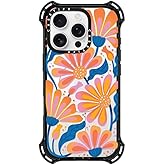 CASETiFY Bounce Case for iPhone 16 Pro [Shockproof / 21.3 ft. 6X Military Grade Drop Protection/Compatible with Magsafe] - Lazy Daisy - Clear Black