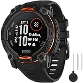 MoKo Rubber Sport Watch Band Compatible with Garmin Instinct 3 Solar 45mm/Instinct 3 Amoled 45mm, Adjustable Watch Band Replacement Waterproof Lightweight Strap Wristband