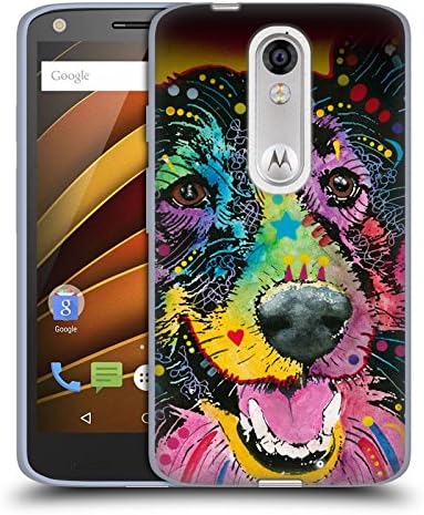 Official Dean Russo Smiling Collie Dogs Soft Gel Case for DROID Turbo 2 / X Force