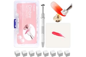 Fcozpjk 150Pcs Soft Nail Sponges for Ombre Mini Nail Art Sponges With Grabbing Pen Aura Nail Gradient Brush for Gel Nail Polish Sponge With 50pcs Disposable Gel Polish Palette Paper