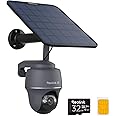 REOLINK 4G LTE Cellular Security Camera, 4K No WiFi Solar Powered Camera, Pan Tilt 360° Live View, Smart Detection, Color Nig