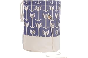 TOGETRUE Yarn Bag, Small Knitting Crochet Bag, Portable Yarn Storage Bags Organizer for Crocheting Project, Store Skein Ball, Short Knitting Needle (Purple)