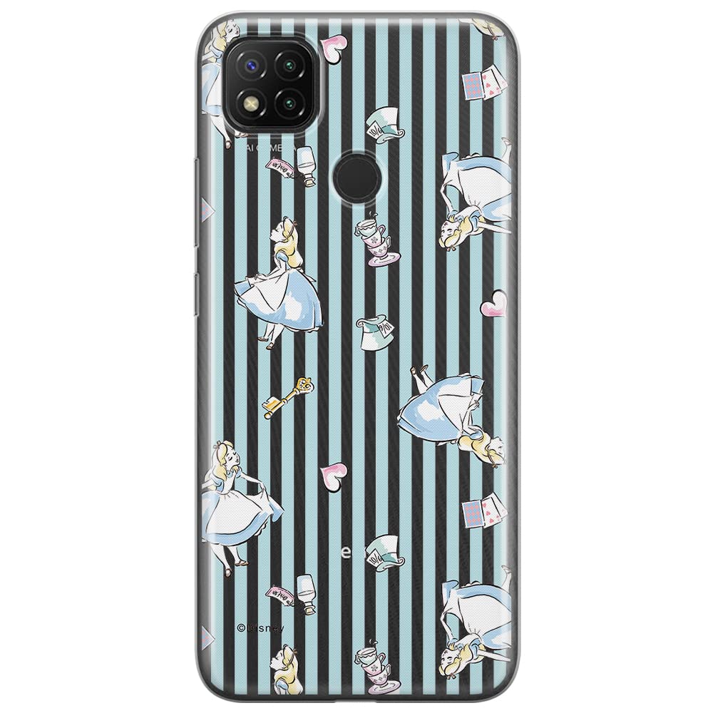 ERT GROUP mobile phone case for Xiaomi REDMI 9C original and officially Licensed Disney pattern Alice 001 optimally adapted to the shape of the mobile phone, partially transparent