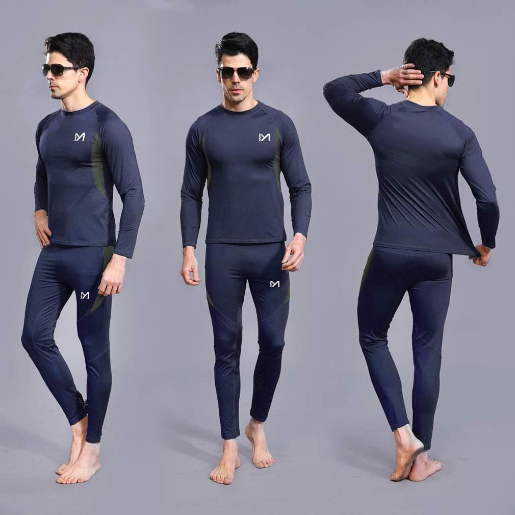 Men’s Thermal Underwear Set, Sport Long Johns Base Layer for Male, Winter Gear Compression Suits for Skiing Running at  Men’s Clothing store