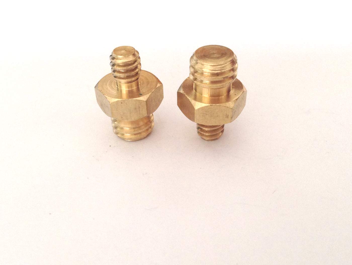 2x Copper Camera Tripod 1/4 To 3/8 Screw Transfer Connector Connect Conversion Flash Light Lamp Holder Hot Shoe Boots Platform Quick Mounting Plate Adapter Photograph Shoot Film Parts Accessories