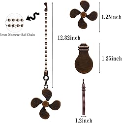 SUR-CIEL 2PCS Ceiling Fan Pull Chain, Ceiling Fan