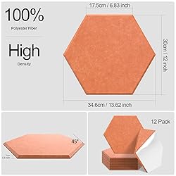 JBER Hexagon Acoustic Panels Beveled Edge Sound