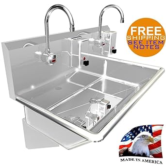 Amazon Com Hand Sink 2 Users Multistation 36 Electr Faucet 2