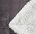 Northpoint Cashmere Velvet Reverse to Cloud Sherpa Throw, Charcoal 50 X 60 inches