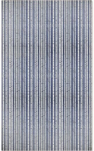 Olgas Birch Forest Stripes Area Floor Covering: Large Custom printed utilitarian floor mat
