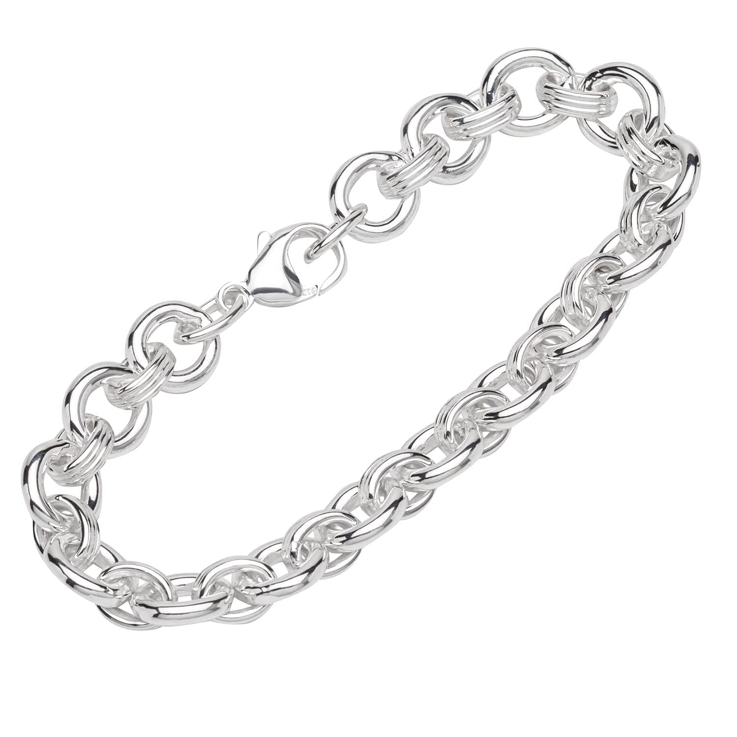 NKlaus Bracelet 925 Sterling Silver 22cm Designer Chain Ladies Bracelet Chain fine 12111