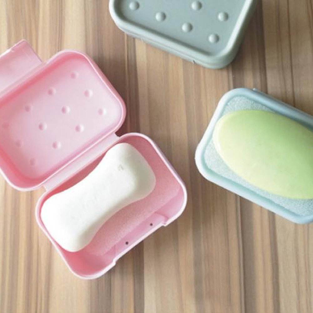 Accesorios de baño azul Profusión círculo portátil viaje sello de jabón