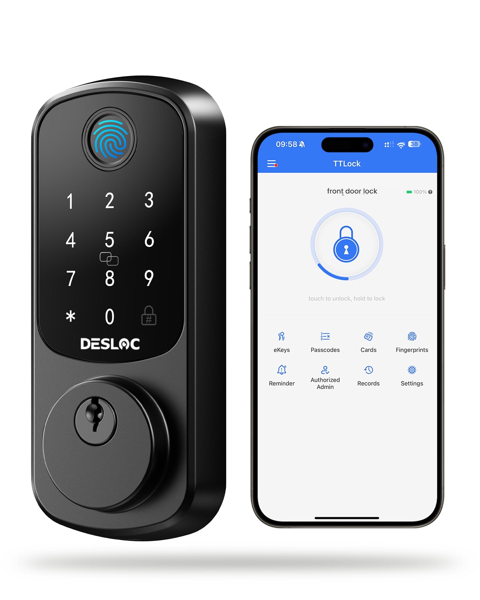 Mua DESLOC B200 Fingerprint Smart Door Lock, Keyless Entry Door Lock ...