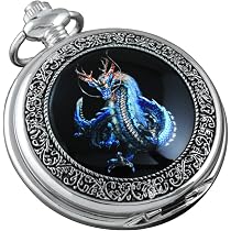 VIGOROSO Montre de poche Steampunk Cool Evil Dragon Peinture émail ...
