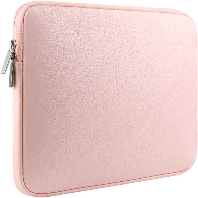 Loiee PU Leathe Protective Laptop Sleeve for 11-12 Inch MacBook Air 11.6-inch/New MacBook 12"/ Surface Pro 4,3/ Chromebook Notebook Bag,Water Repellent/Pink