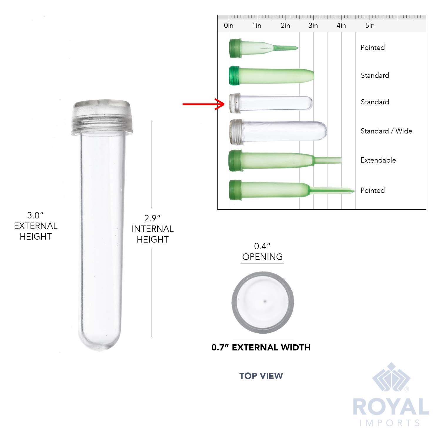 Royal Imports Floral Water Tubes with Caps – 3