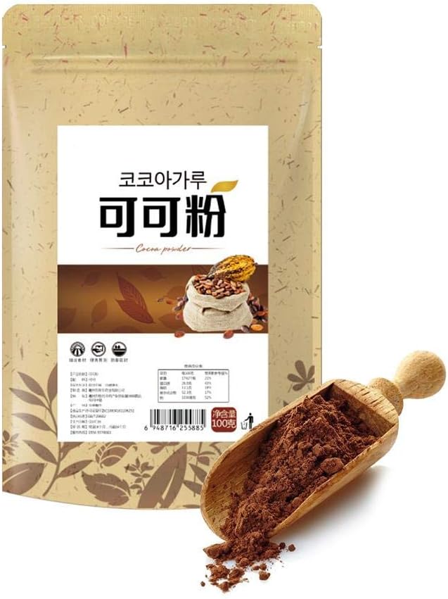 Cacao Powder, Cocoa Chocolate Substitute Sugar-Free, Keto, Non-GMO | Peruvian Bean/Nut Origin | Antioxidant Superfood for Home Kitchen Baking Bread Cake Making 100g