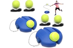 Tennis Trainer, Solo Tennis Trainer Set with Elastic String Balls - Portable Tennis Practice Equipment for Self-Training, Ten