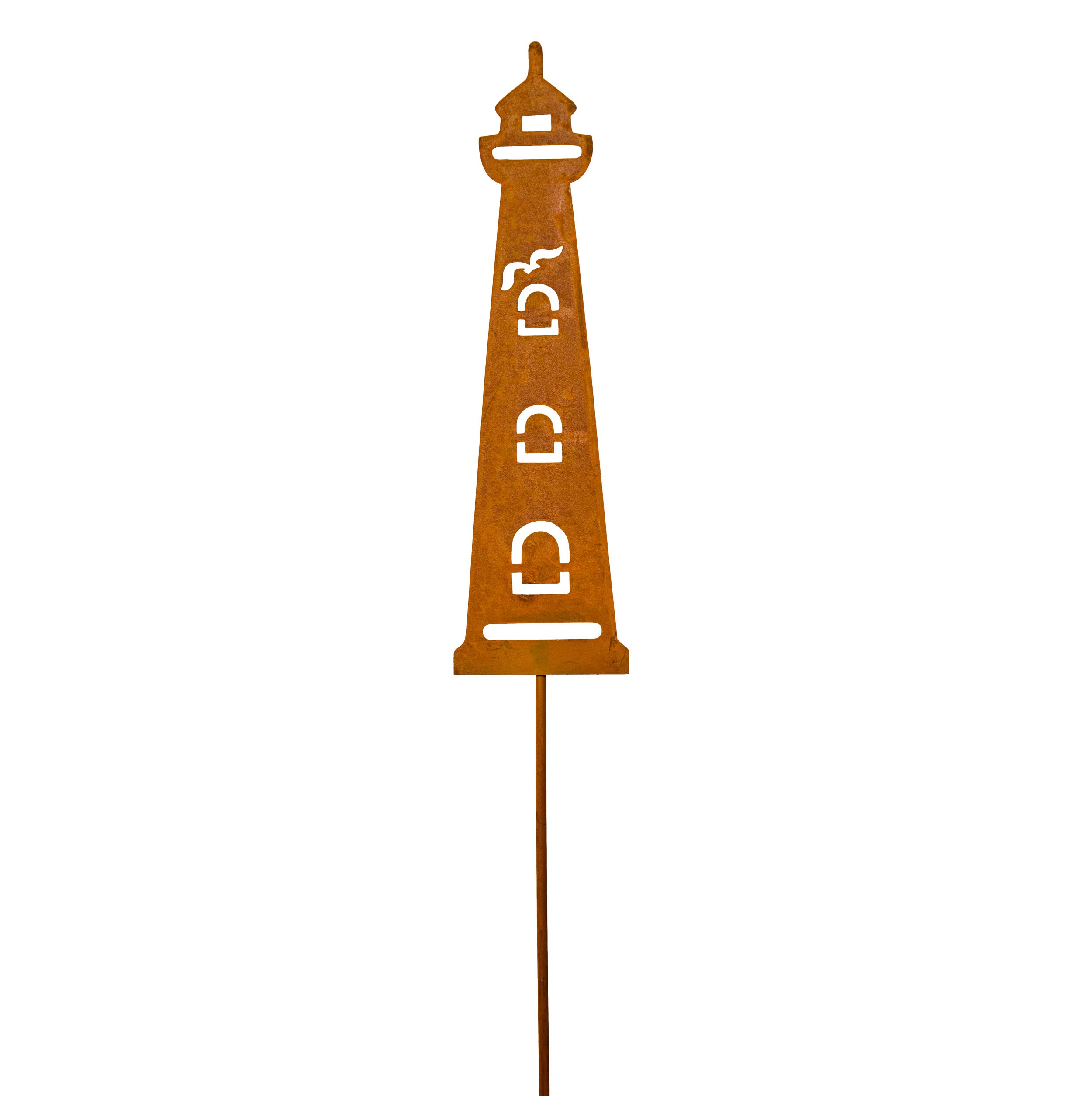 Blümelhuber Large Lighthouse Patina Garden Stake - Wedding Decoration - Rust Decorative Figures for the Garden, Balcony or Front Door - Grave Decoration - 28 cm