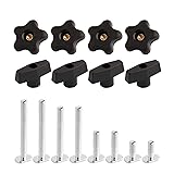 POWERTEC 71121 T Track Knob Kit w/ Threaded Knobs
