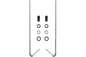 SCUARI Car Battery Hold Down Kit,Stainless Steel J Hook Battery Hold Down Bolts,Car Accessories Universal Fit Car Battery Fastening Kit,Suitable for Firmly Support Car Truck SUV Battery (10 inch)