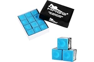 HMQQ Pool Cue Chalk – 12 Pack Billiard Chalk, Low Dust & Anti-Slip Cue Chalk for Smooth, Accurate Shots – 6 Colors Available for Pool Lovers, Home Tables & Clubs