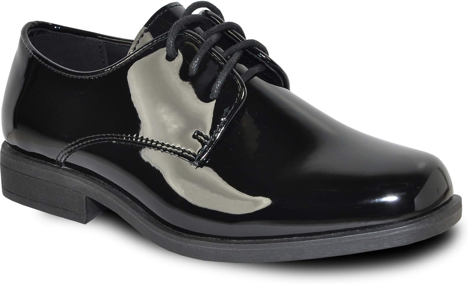 VANGELO Boy Kid Formal Tuxedo Dress Shoe for Wedding, Uniform, Prom and Formal Events